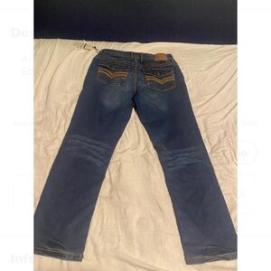 Men’s Blue Straight-Leg Jeans | Contrast Stitching | Classic Fit Denim